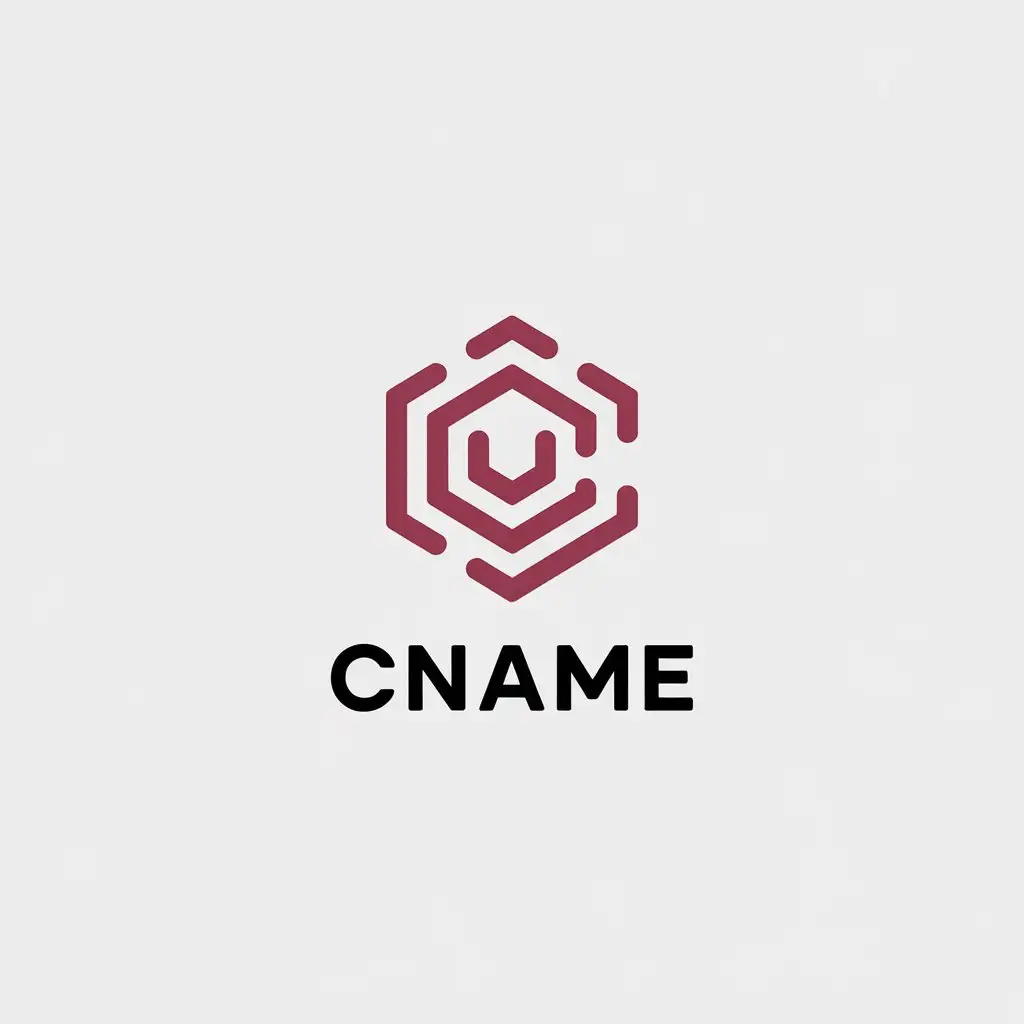 LOGO Design for CNAME Minimalistic Burgundy DevOps Team Symbol for Internet Industry