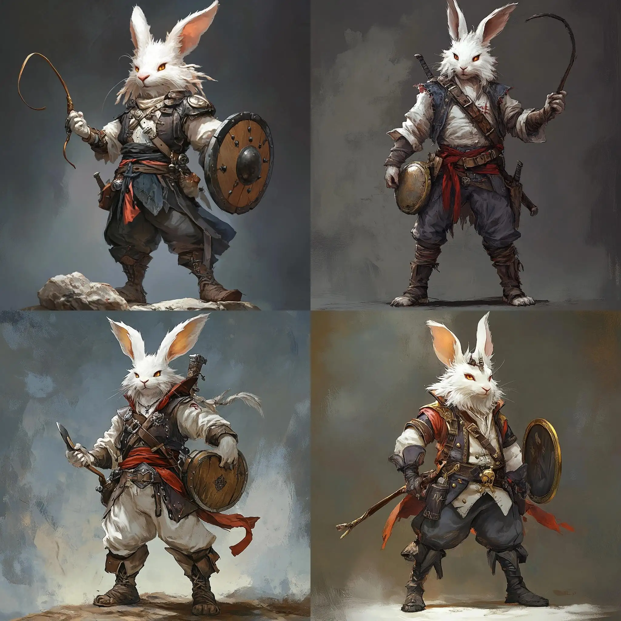 Masculine-Pirate-Rogue-Rabbit-with-Whip-and-Shield