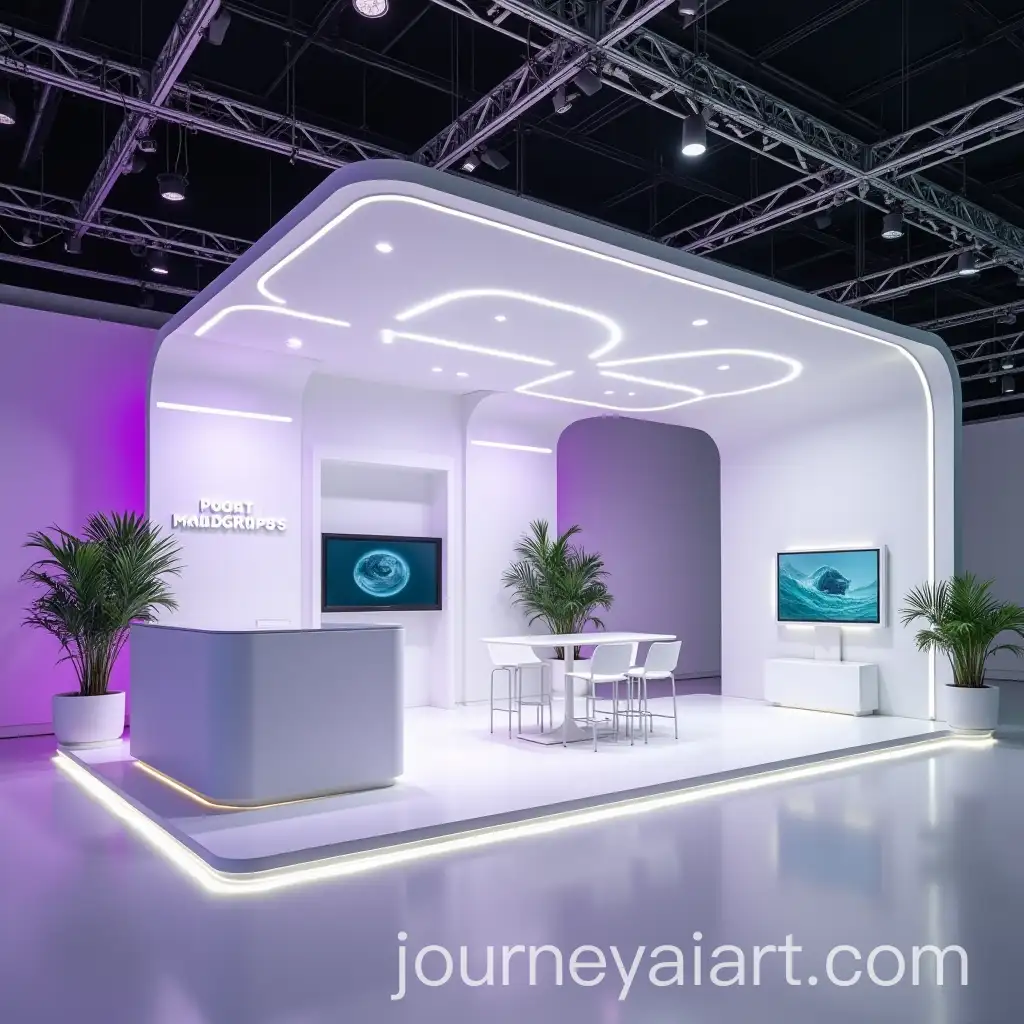 Medical-Fair-Stand-Design-Concept-in-Purple-Green-and-White