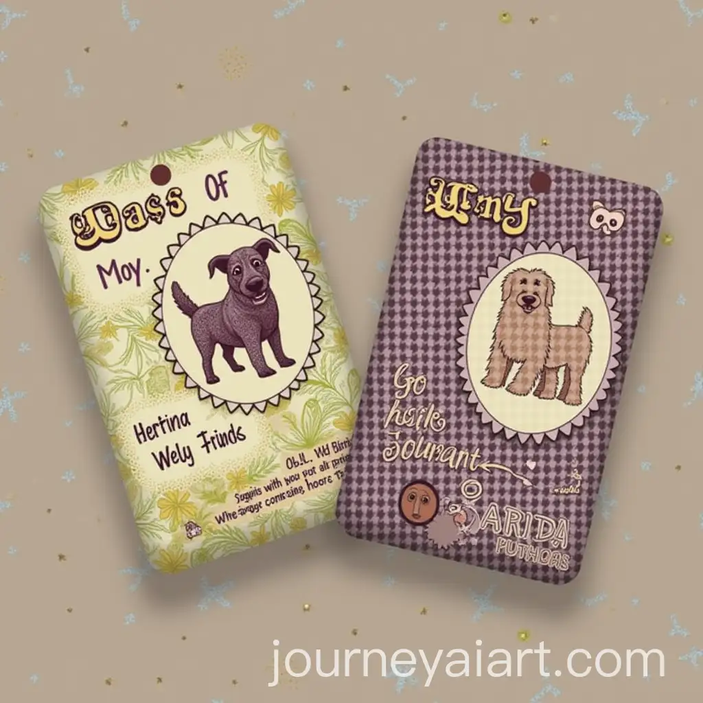 Dog-and-Person-with-Fashionable-Accessories-on-Product-Cards