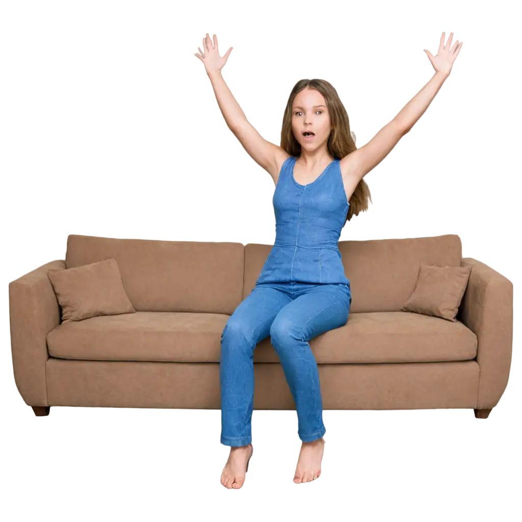 Young-Girl-Gets-Up-from-the-Sofa-PNG-Image-for-Clarity-and-Detail