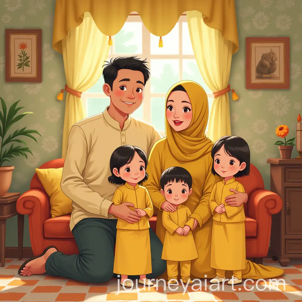 Warm-Malay-Family-Celebrating-a-Festive-Occasion-in-Studio-Ghibli-Style