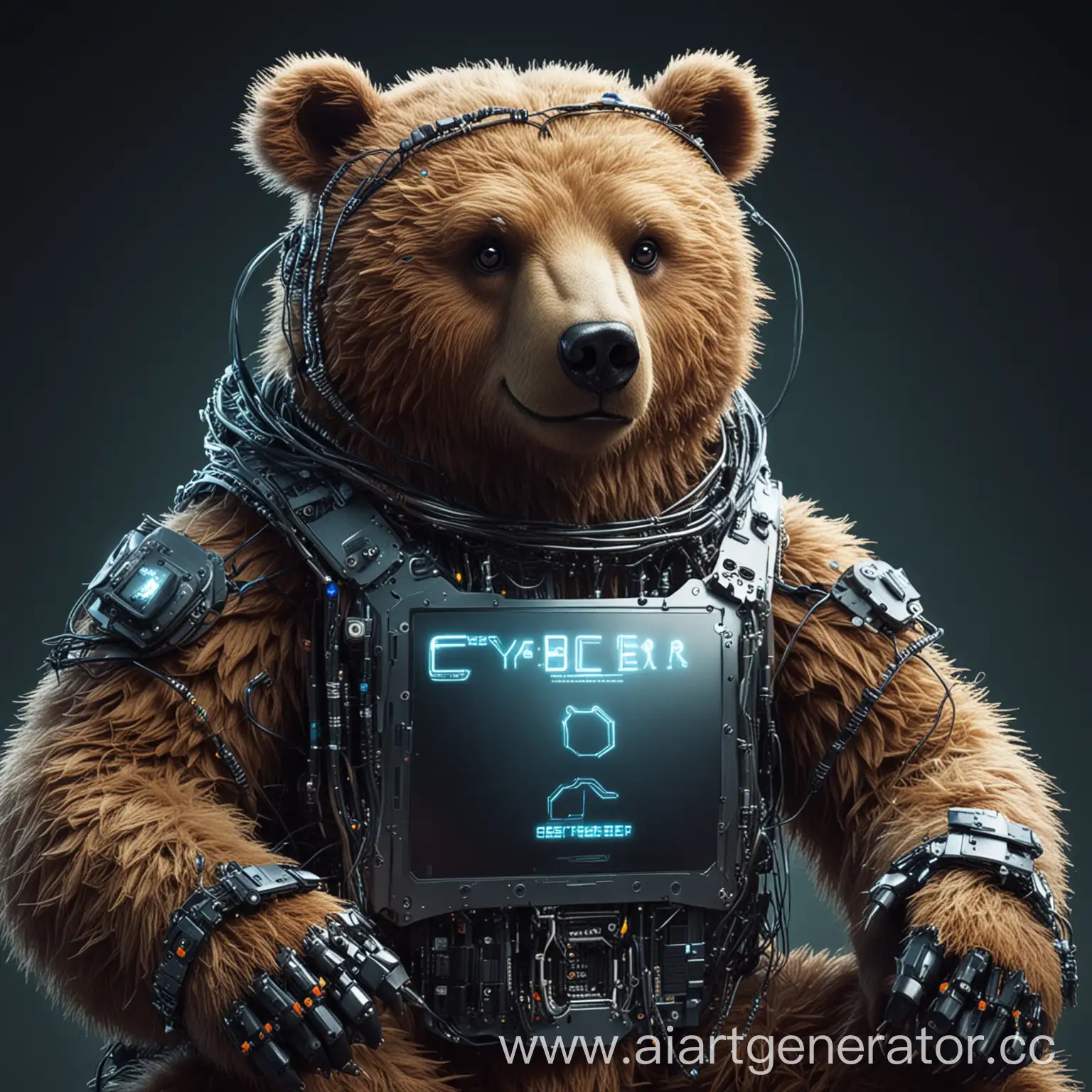 Futuristic-Cyber-Bear-in-Virtual-Reality-Environment