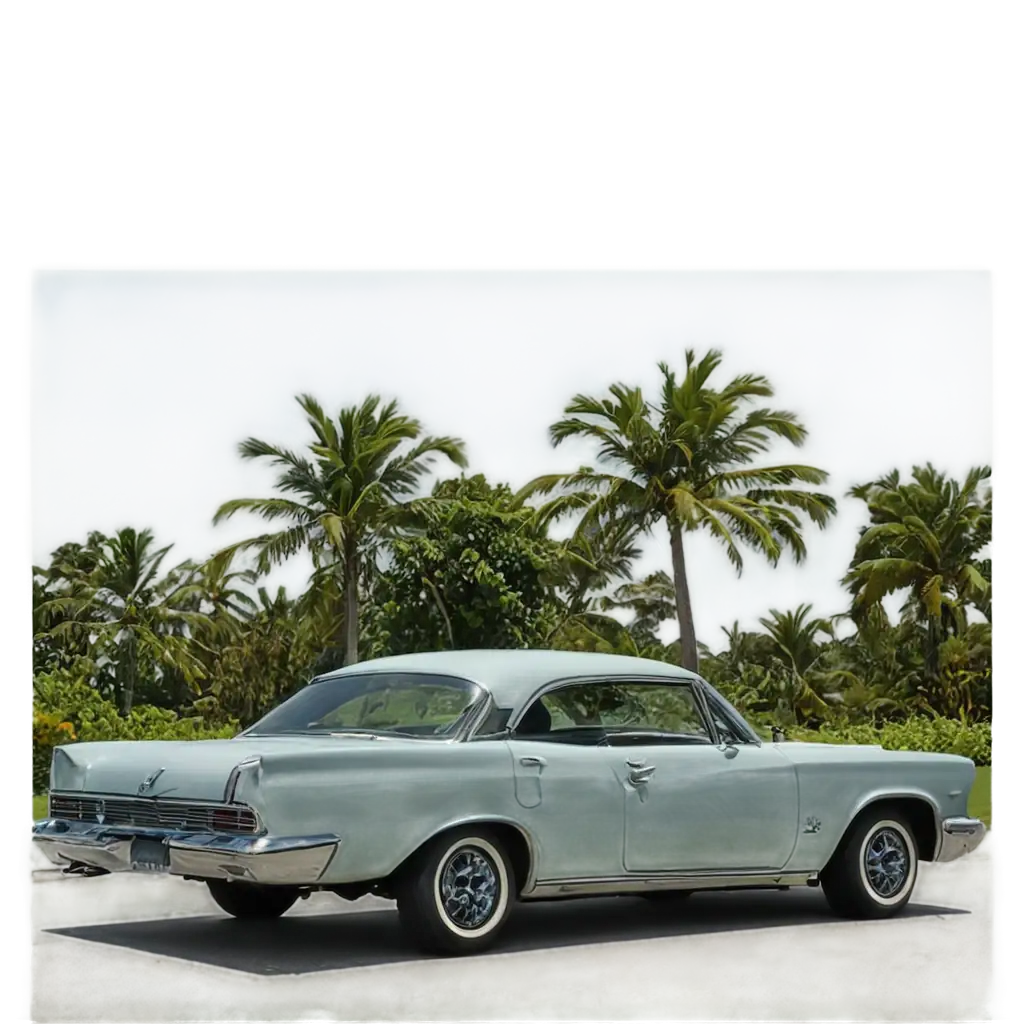 American-Car-in-the-Sixties-A-Stunning-PNG-Image-Capturing-Paradise