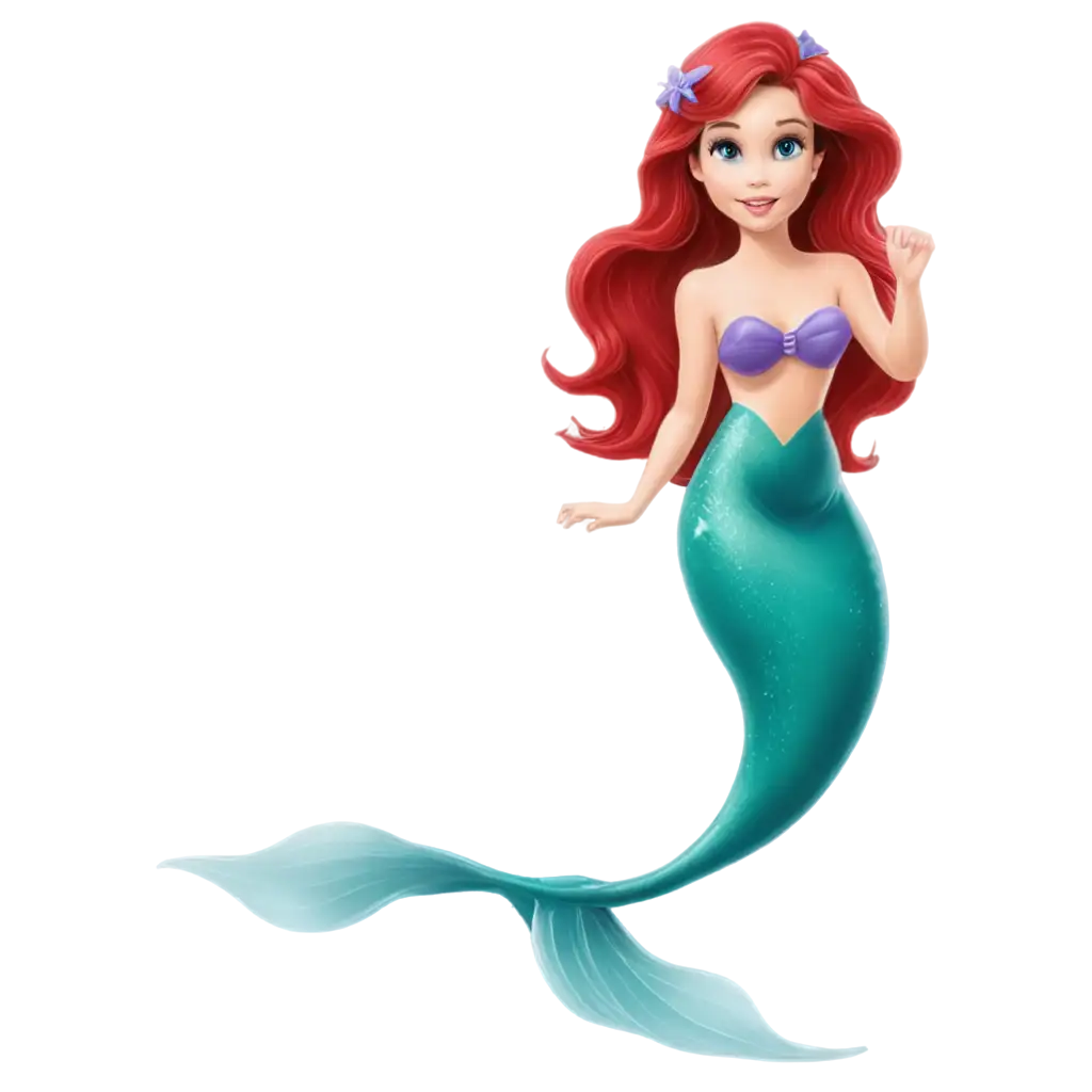 Cute-Little-Mermaid-Cartoon-PNG-Image-for-HighQuality-Visuals