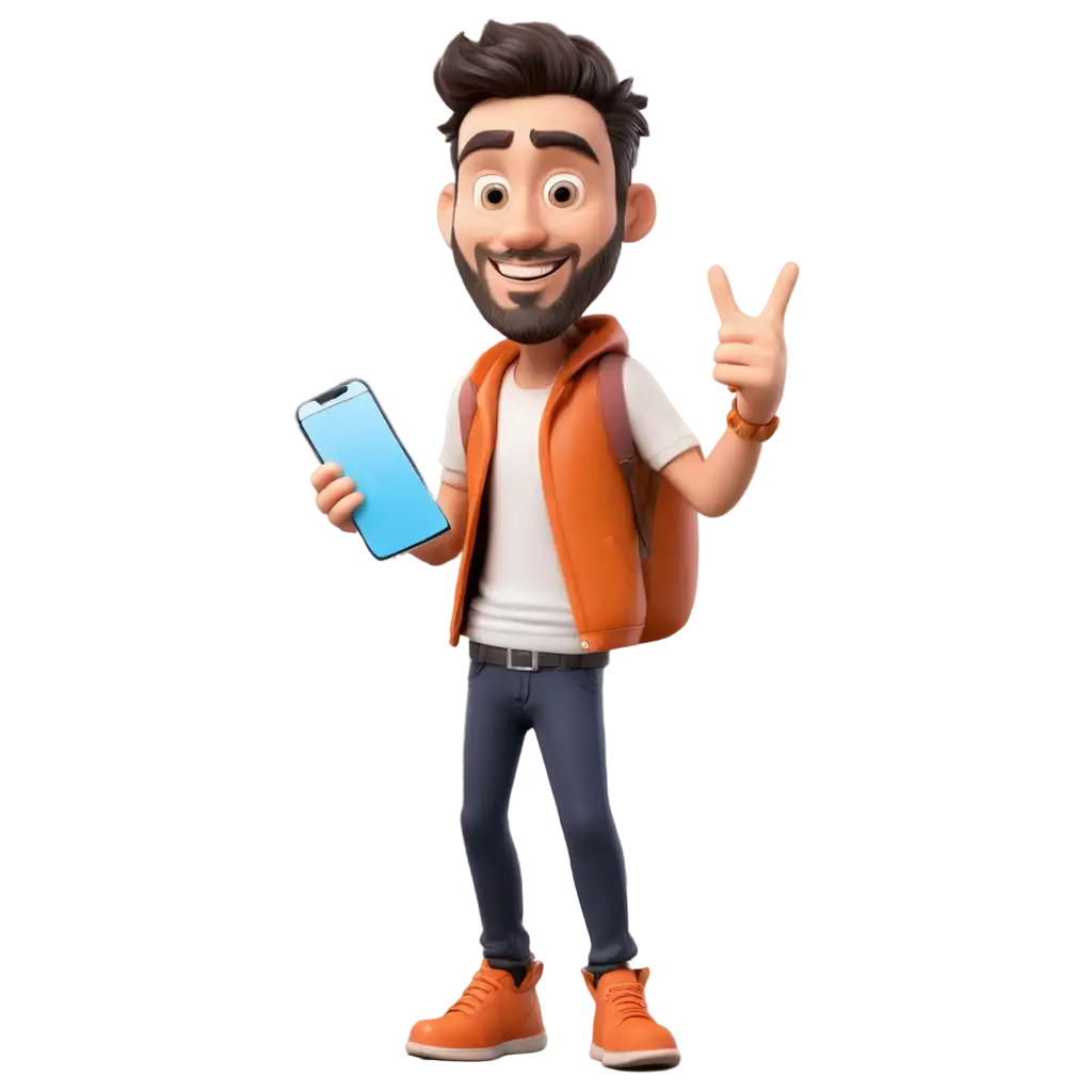 Cool-Human-Guy-Holding-Smartphone-PNG-Image-Dynamic-3D-Mascot-Jumping-and-Engaging-Viewers