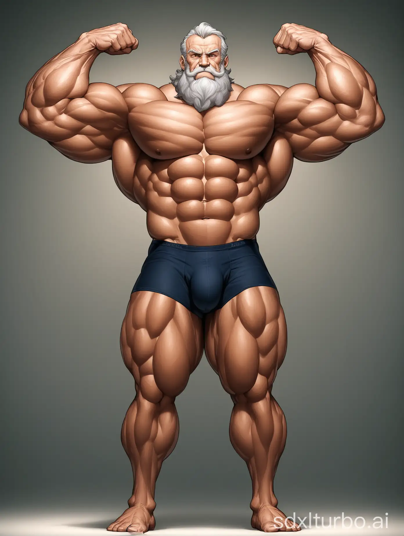 Very-Strong-Elderly-Man-Showing-Massive-Biceps-in-Underwear