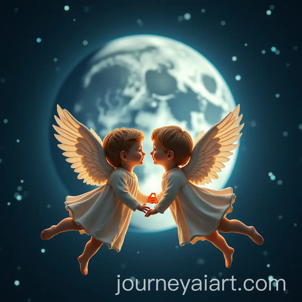 Two-Little-Angels-Holding-the-Name-Marta-FloatingAI-Image-Prompt-Expansion-in-the-Universe-with-Planet-Earth-and-Moon