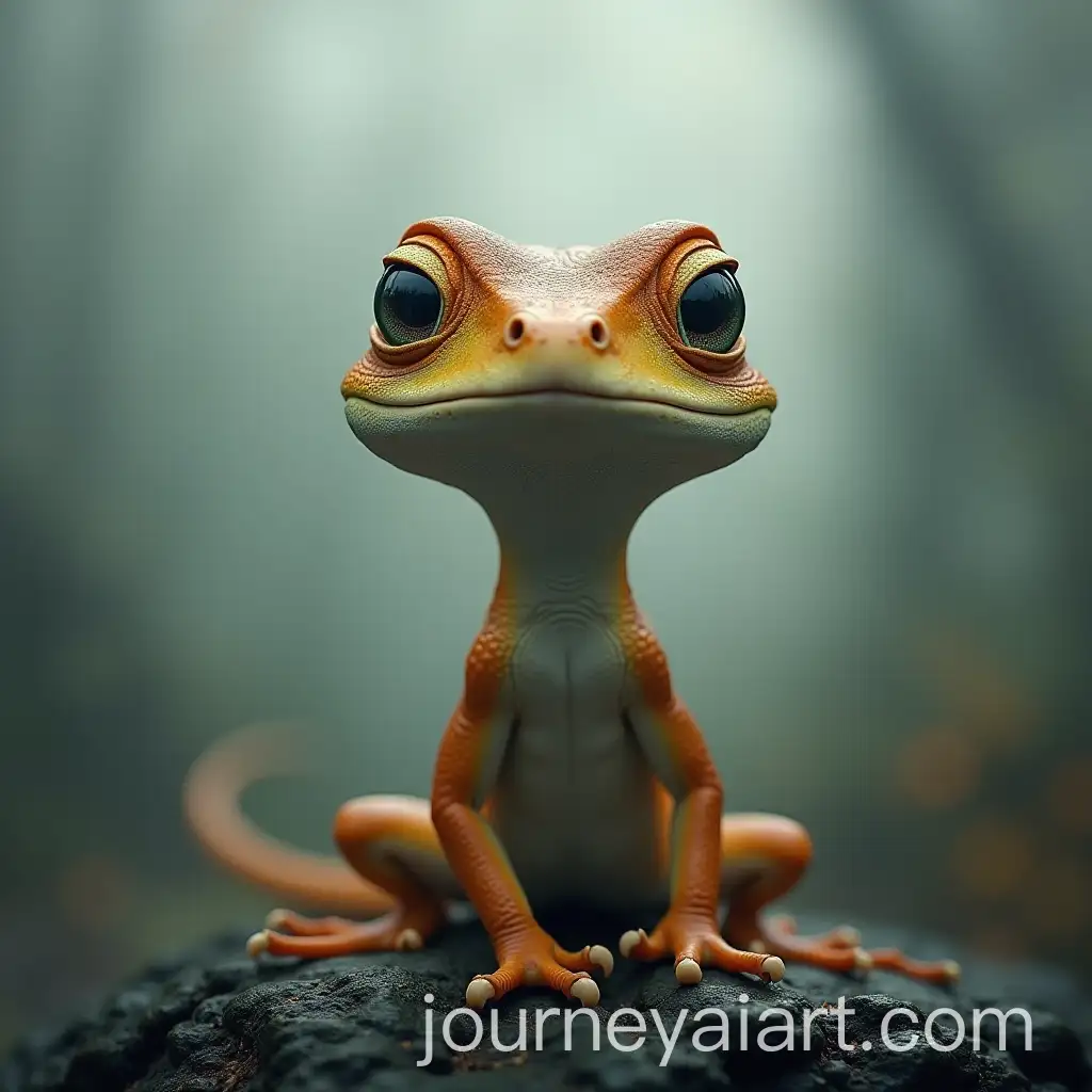 Funny-Little-Lizard-Representing-Fog-in-a-Dreamy-Landscape