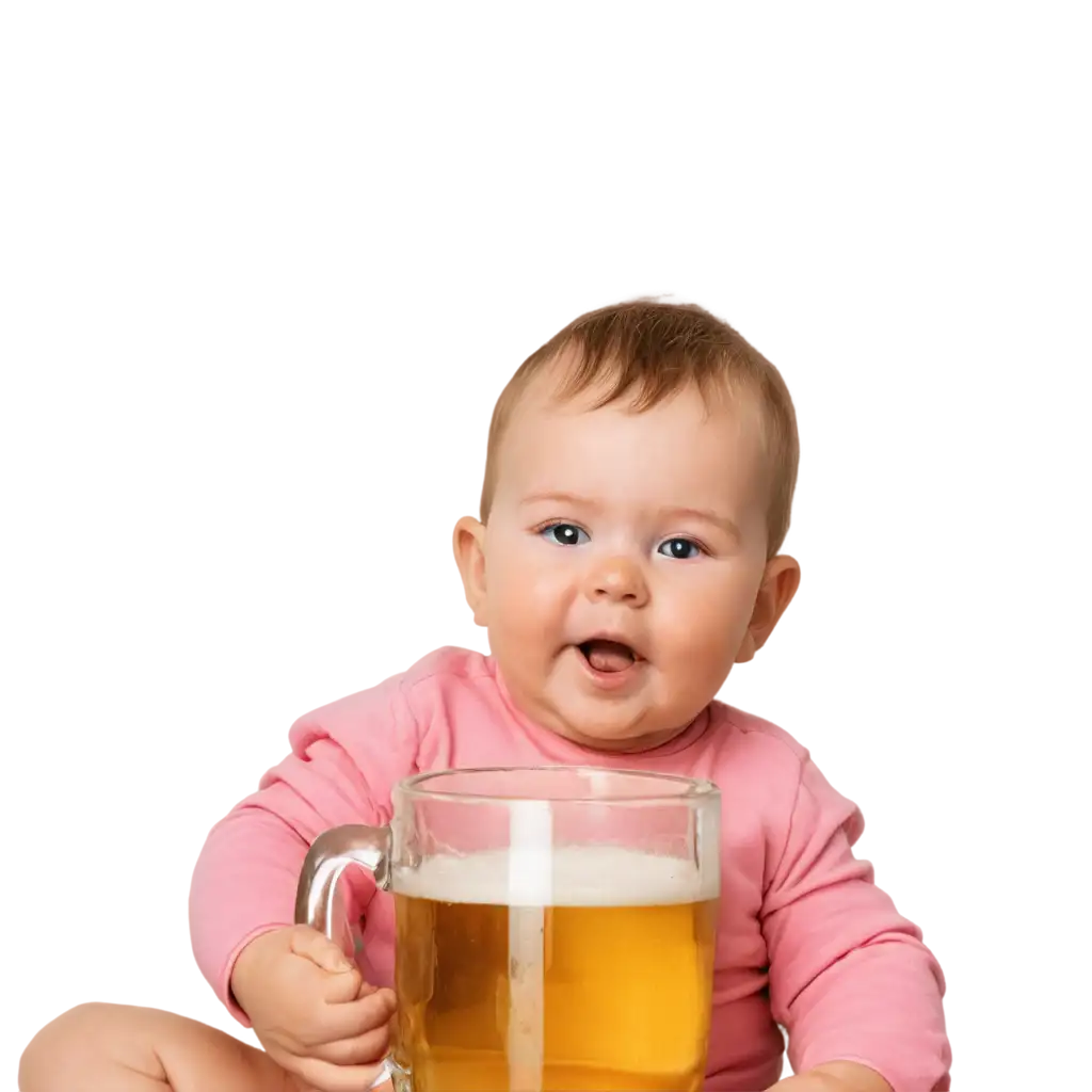 HighQuality-PNG-Image-of-a-Baby-with-a-Large-Pint-of-Beer-for-Versatile-Use