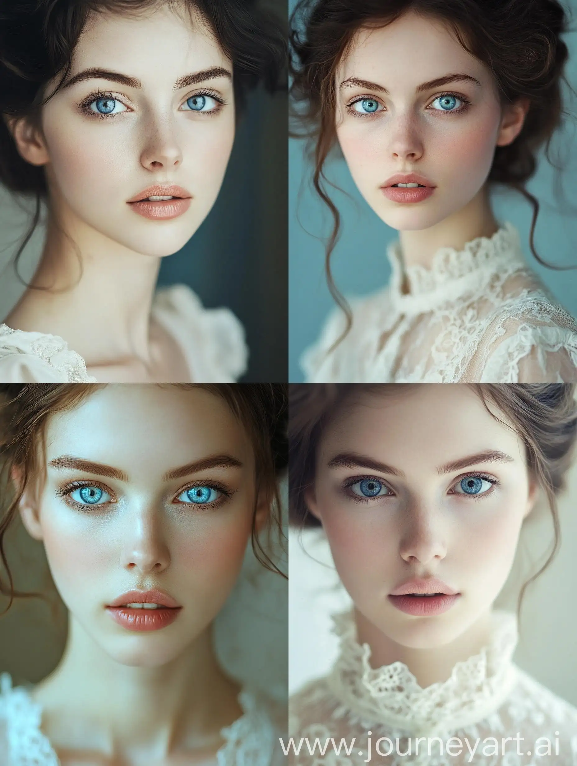 Vintage-Portrait-of-a-Beautiful-Woman-with-Blue-Eyes-and-Flawless-Skin