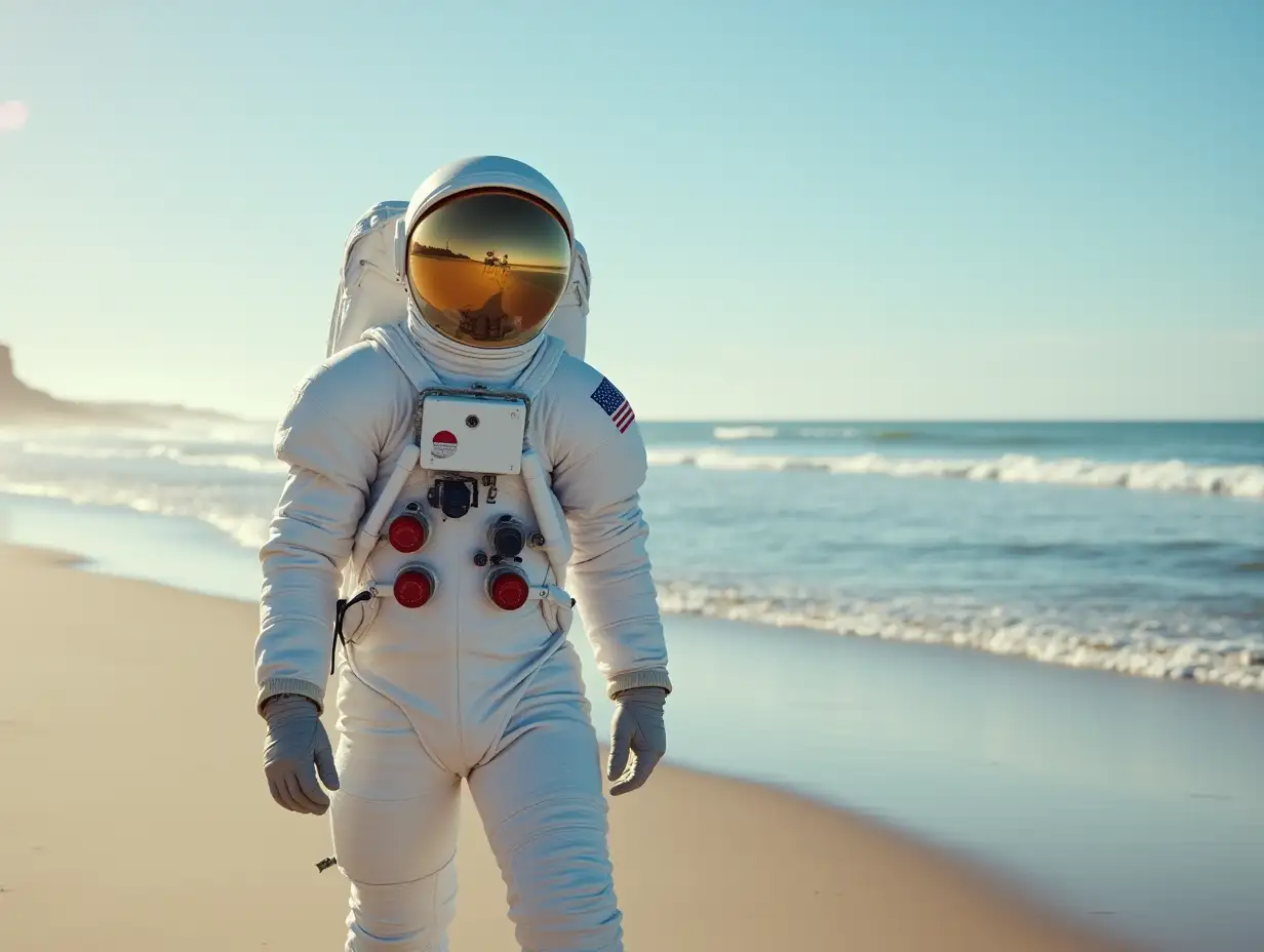 Astronaut on the beach