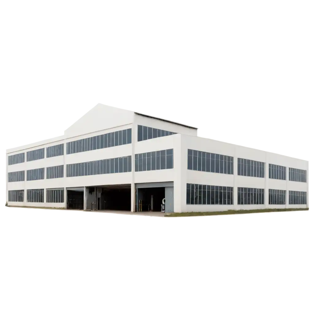 Factory-Front-View-PNG-Image-HighQuality-Transparent-Background-for-Versatile-Use