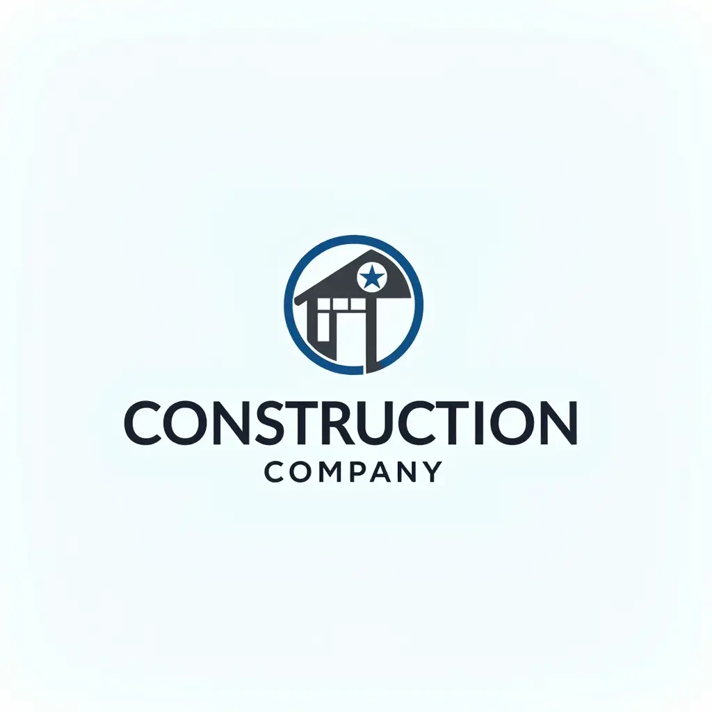 Logo construction company. Three concepts should be considered, idea, planning and execution Please as a sketch. Color on blue. Please something simple without house. And modern.