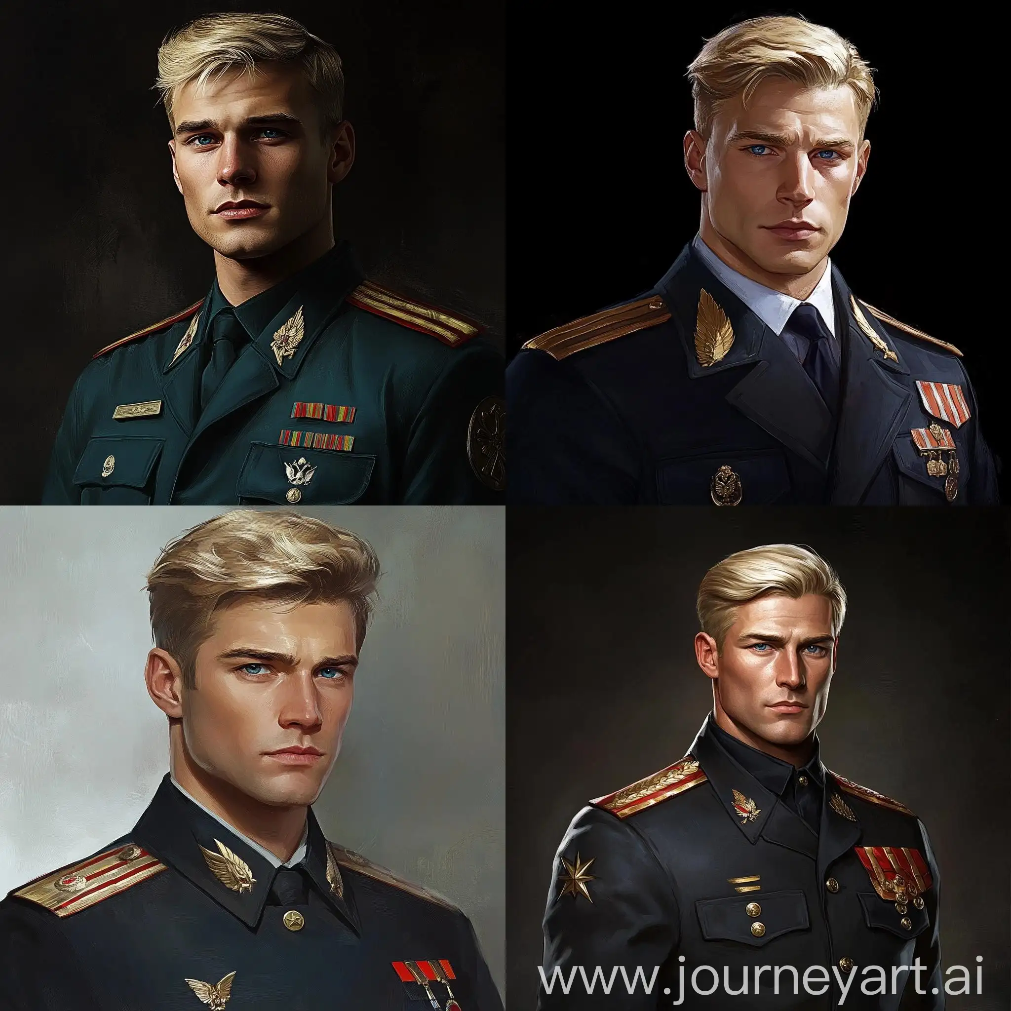 KGB-Officer-in-Uniform-with-Blond-Hair-and-Blue-Eyes