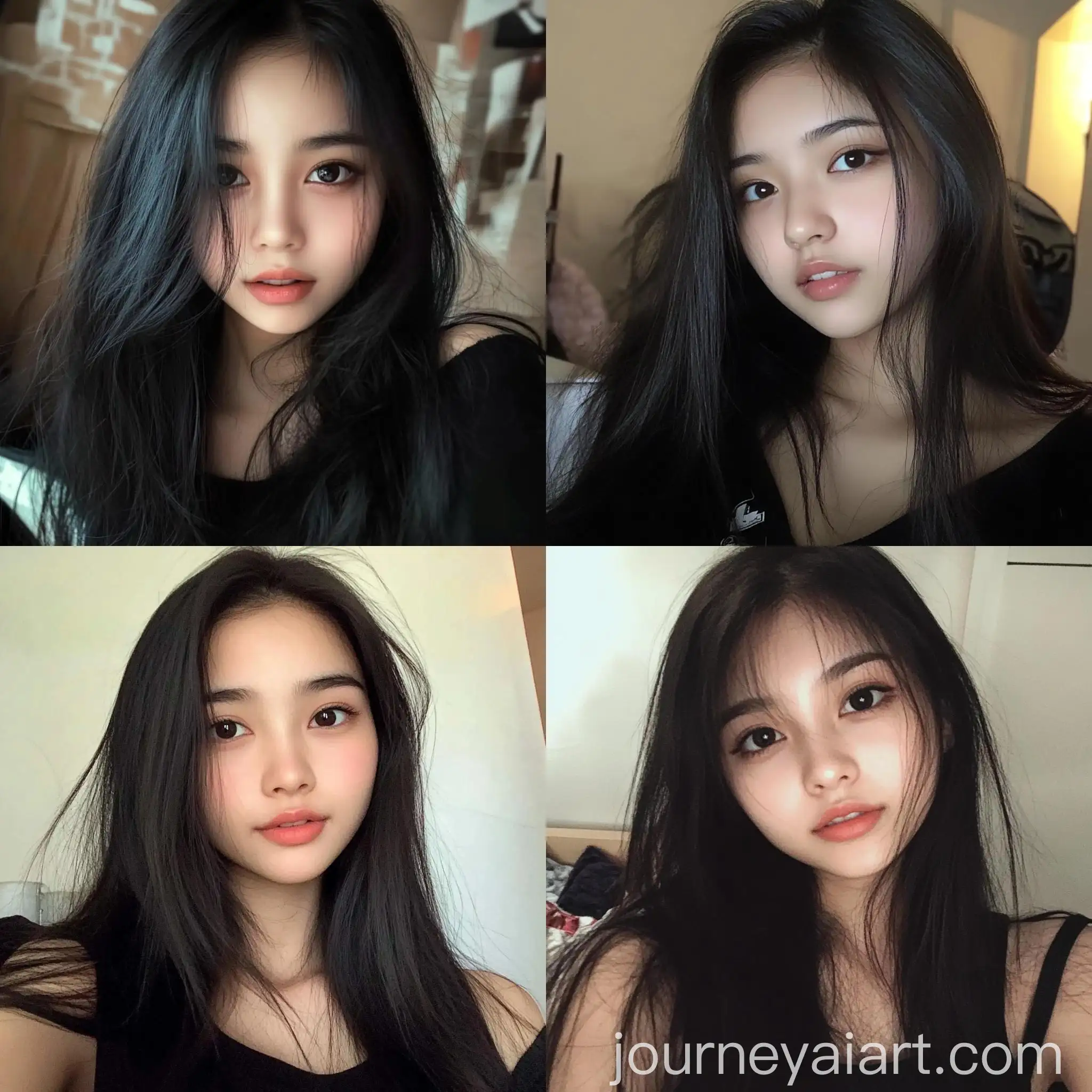 Asian-Young-Girl-Portrait-Selfie-with-New-Clothes