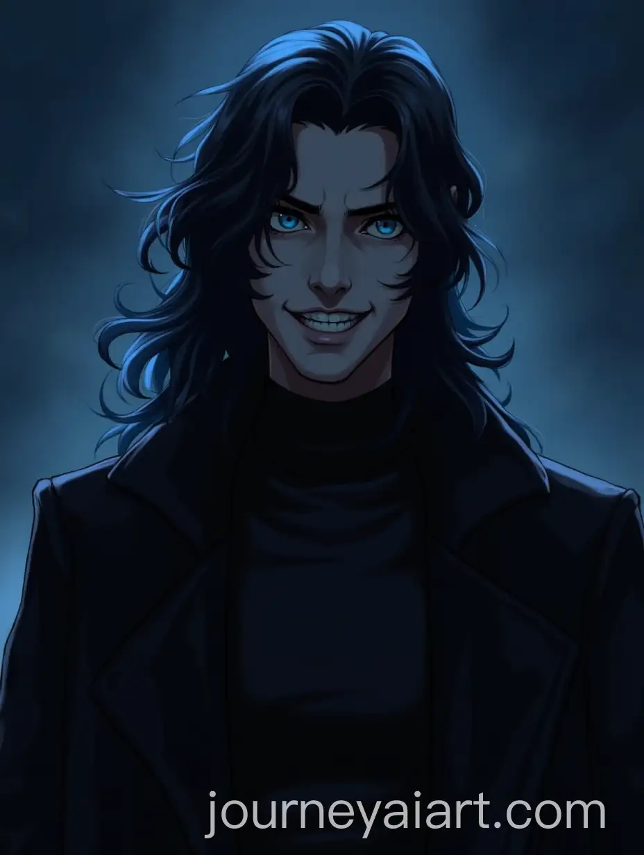 Male-Rogue-with-Sly-Smile-and-Blue-Eyes-in-Fantasy-Night-Setting