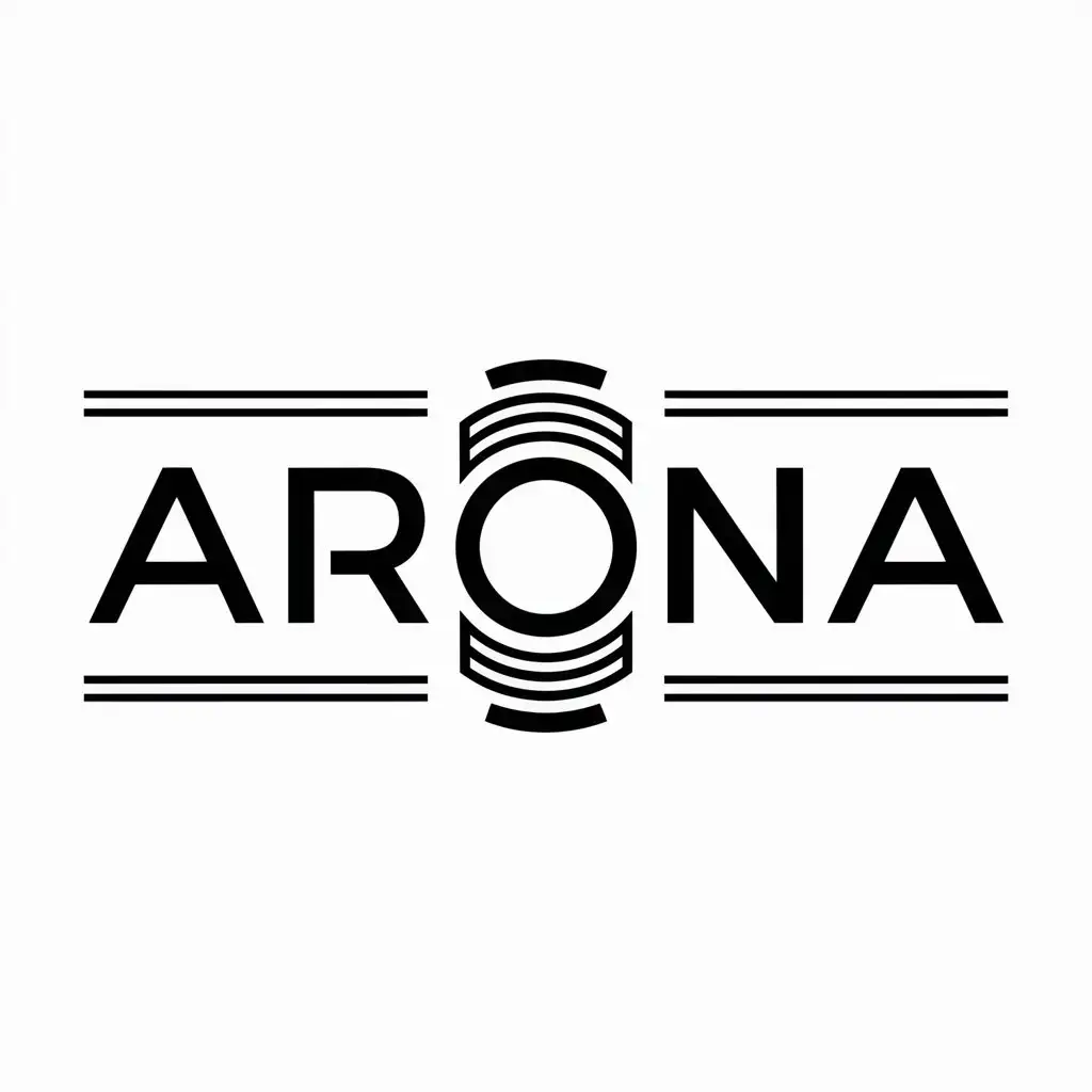 a vector logo design,with the text "ARONA", main symbol:Smooth, letters, camera, lens,Moderate,be used in Technology industry,clear background