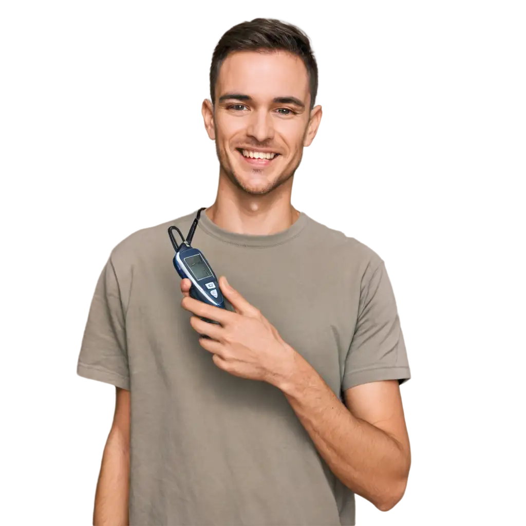 Male-Dentist-Holding-a-Blood-Glucose-Meter-PNG-HighQuality-Image-for-Health-and-Medical-Use