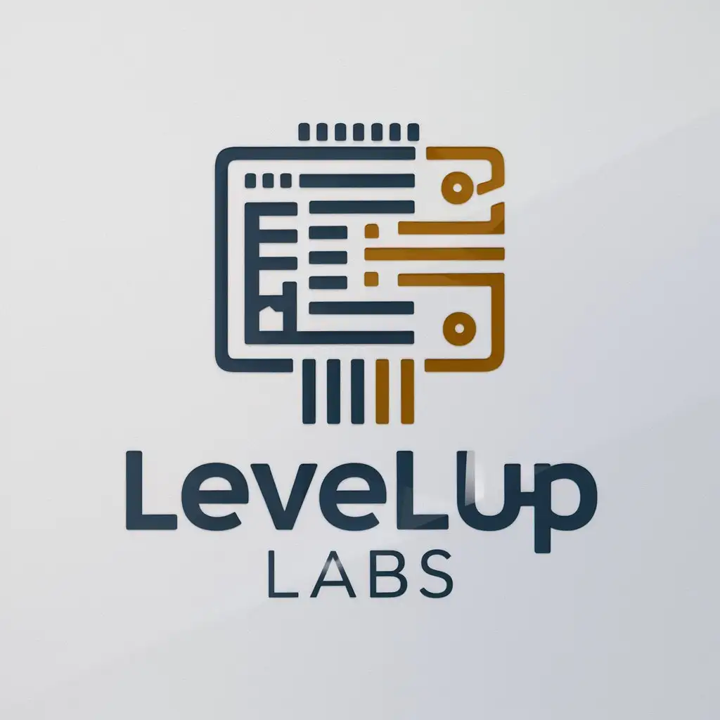 LOGO Design for LevelUp Labs Vector with Tech Coding and Computer Symbolism for the Technology Industry