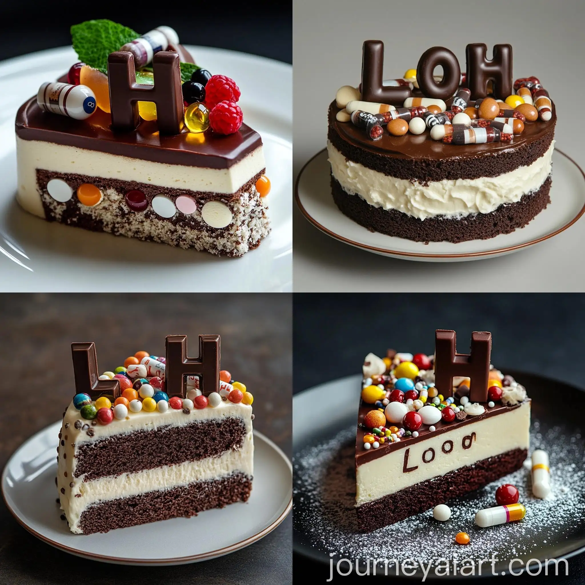 Luxurious-Cake-with-Chocolate-Letter-Decorations