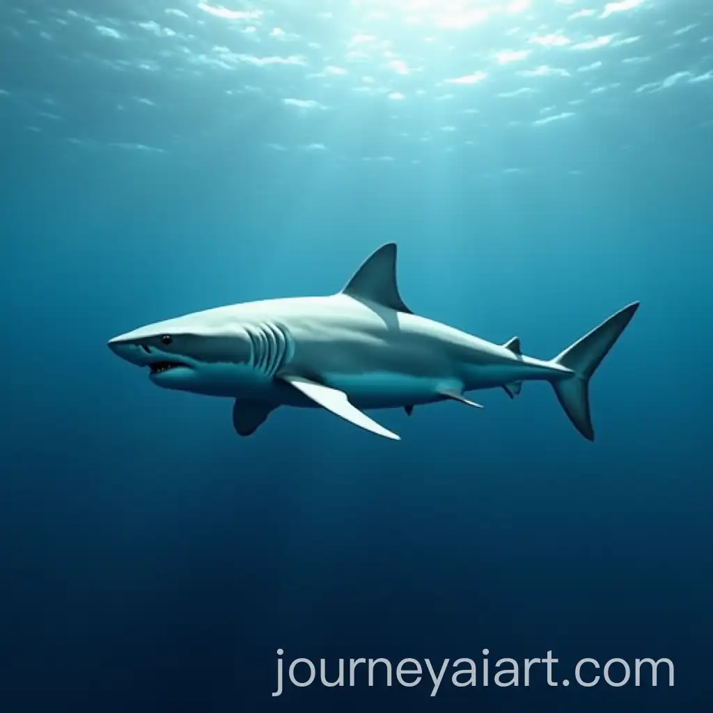 White-Shark-Swimming-in-the-Ocean