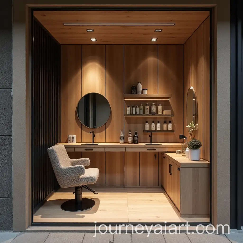 Japandi-Interior-Hair-Makeup-Salon-with-Glass-Front