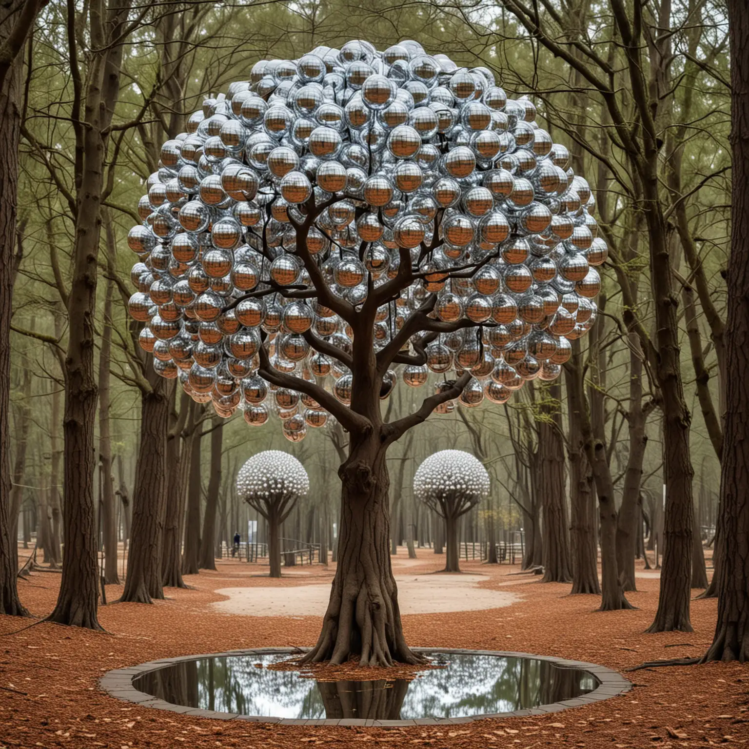 Enchanting Magic Tree Made of Mirror Balls