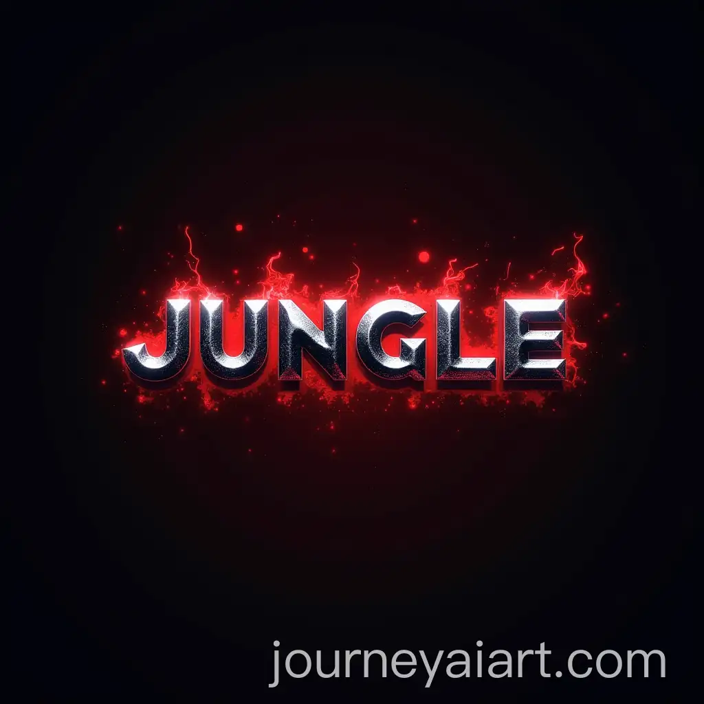 Shiny-Metal-Jungle-Drum-Bass-Producer-Logo-with-Red-Plasma-Effect
