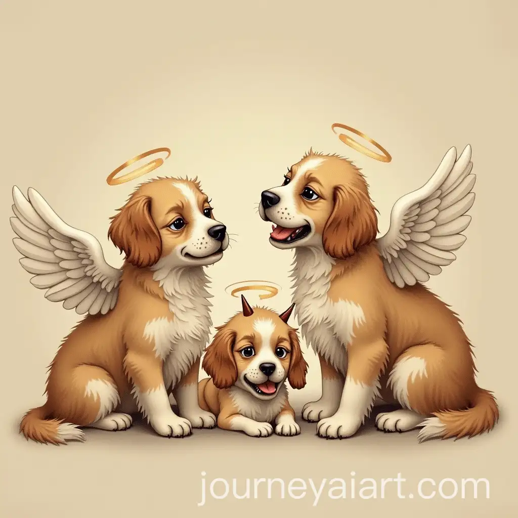 Playful-Angelic-and-Mischievous-Dogs-in-Vintage-Renaissance-Style