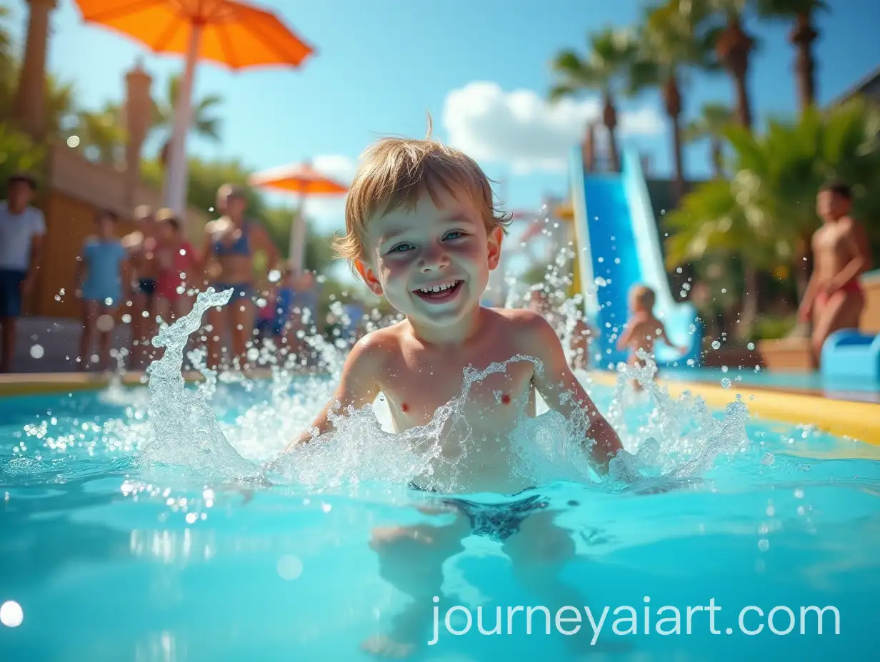 Vibrant-Waterpark-and-Massage-Room-with-Children-and-Adults-Enjoying-Leisure-Activities