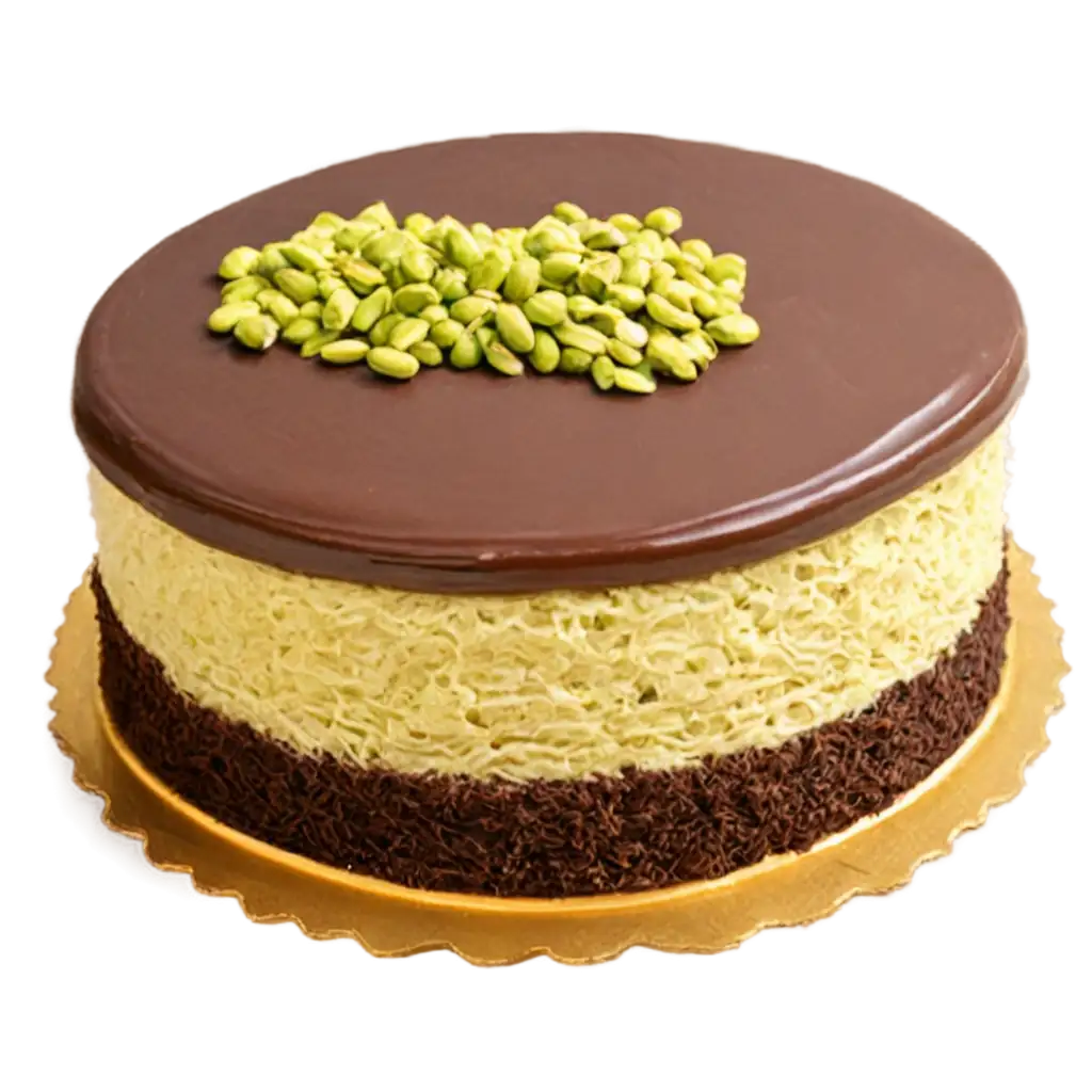 Delicious-Kataifi-Cake-Stuffed-with-Pistachio-and-Chocolate-PNG-Image-with-Professional-Shadow