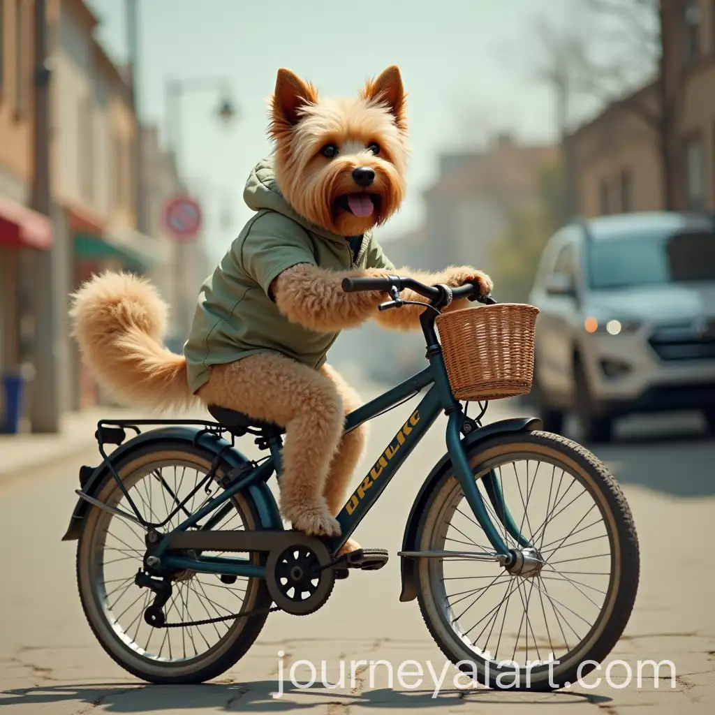 Dog-Riding-a-Bicycle-in-a-Fun-Outdoor-Scene