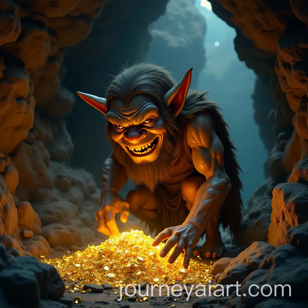 Troll-Mining-Gold-in-a-Cavernous-Cave