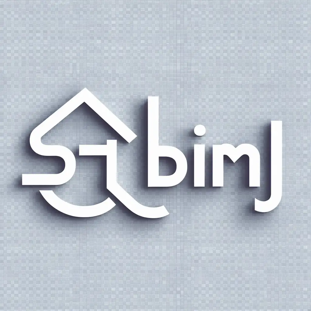 a logo design,with the text "BIM", main symbol:SQKJ,Minimalistic,clear background