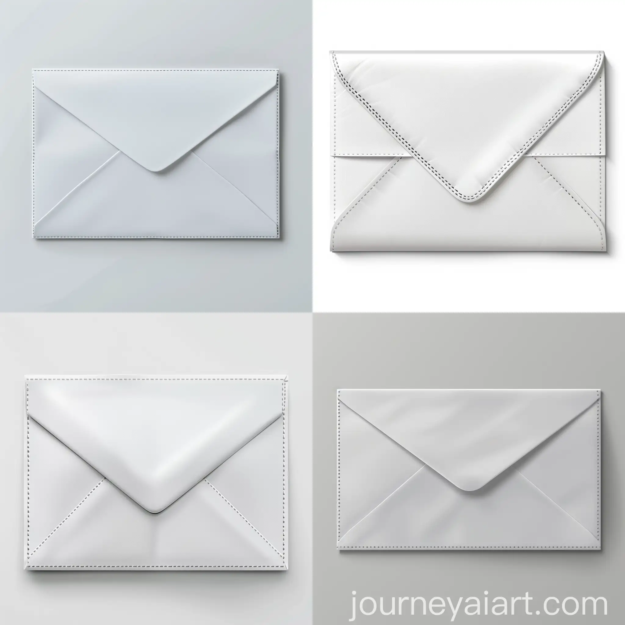 Photorealistic-A4-White-Envelope-with-Gray-Thread-Stitching