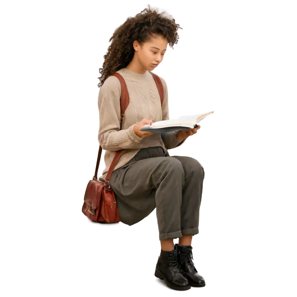Realistic-PNG-Image-of-a-Student-Studying-and-Reading-a-Book
