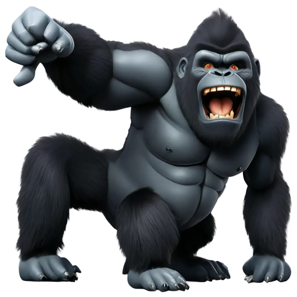 Cartoon-Gorilla-Having-a-Shit-PNG-Image-Playful-and-Memorable-Illustration