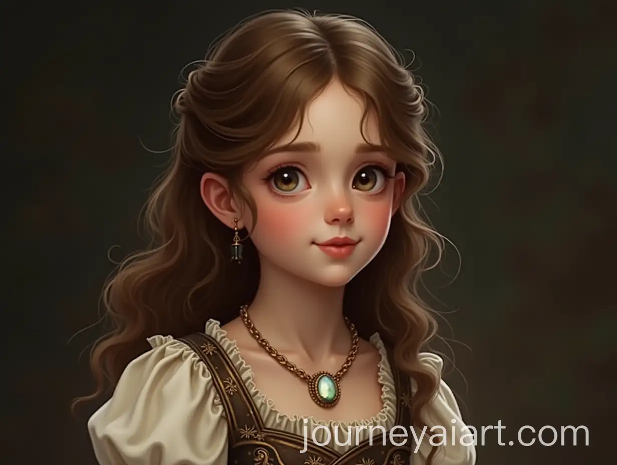 Charming-Medieval-Girl-in-Moonstone-Necklace-and-Gorgeous-Dress