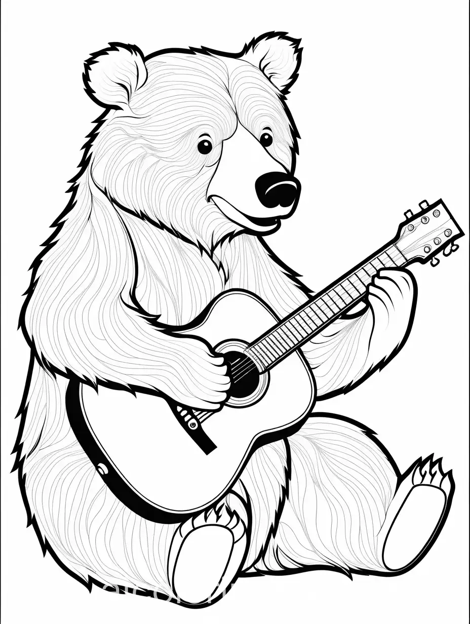 Grizzly-Bear-Playing-Guitar-Coloring-Page