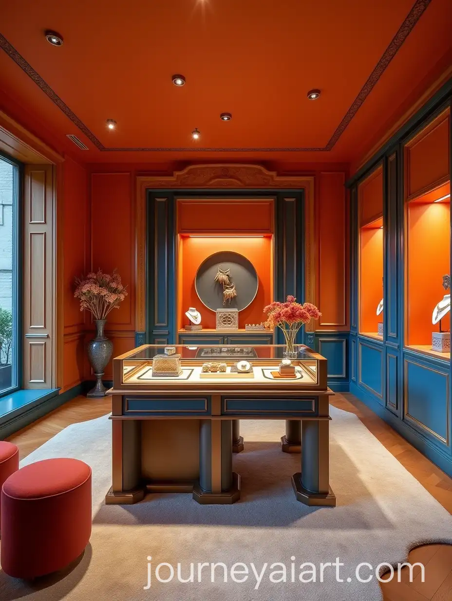 Luxurious-Eastern-Style-Interior-of-Satori-Jewelry-Store-with-Orange-and-Blue-Accents