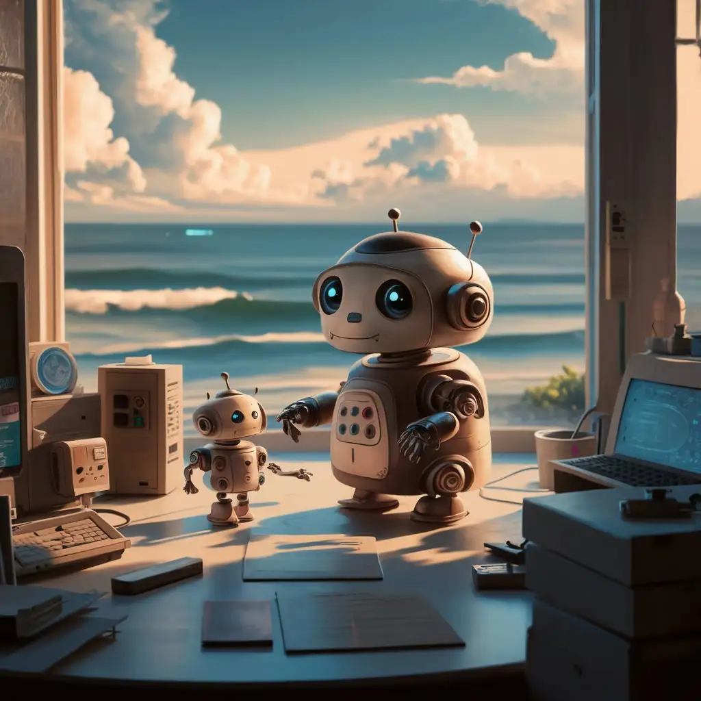 Ocean-Office-Robot-Miyazaki-Style-System-Integration-Services