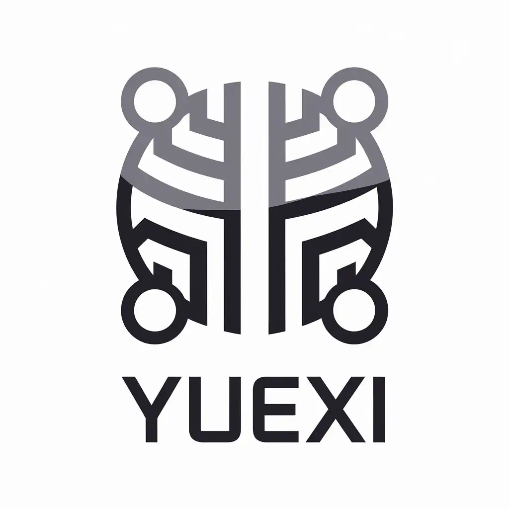 a vector logo design,with the text "Yuexi", main symbol:rotundity,Moderate,be used in IT industry,clear background