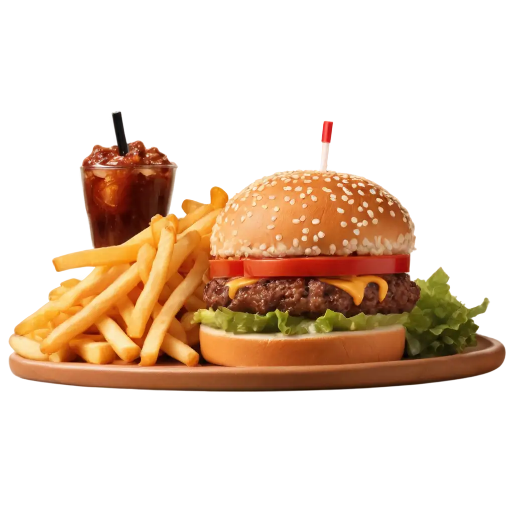 Exclusive-Burger-with-Oozing-Cheese-Fries-and-Mocktail-HighQuality-PNG-Image-for-Food-Lovers