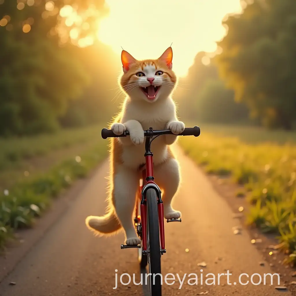 Happy-Cat-Riding-Bicycle-in-Sunny-Nature-Scene