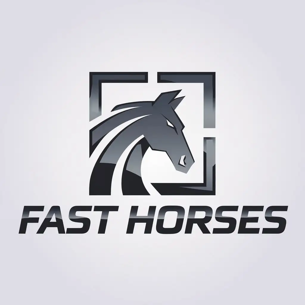 LOGO-Design-for-Fast-Horses-Minimalistic-Square-Symbol-for-Auto-Parts-Industry