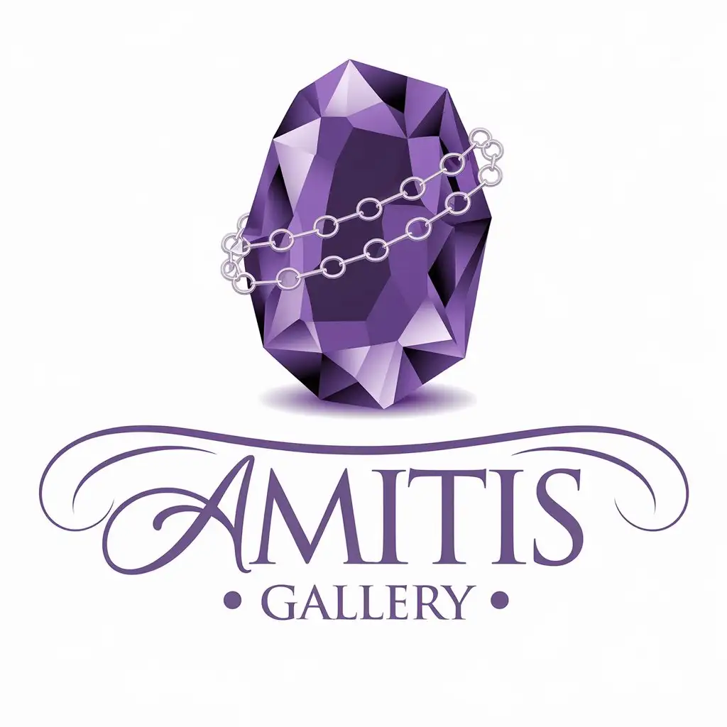 LOGO-Design-For-Amitis-Gallery-Amethyst-Gem-with-Elegance-and-Spa-Influence