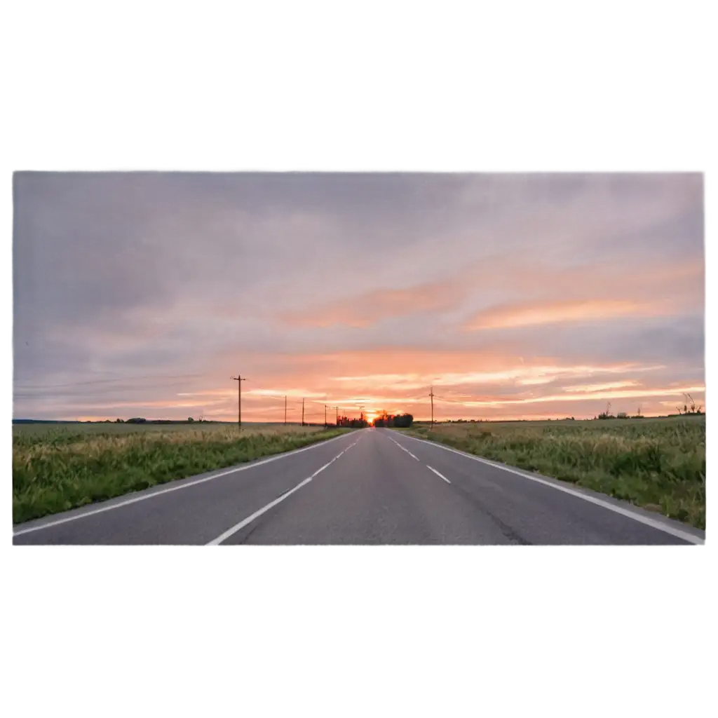 Stunning-Sunset-Road-PNG-Image-Capturing-Serenity-and-Beauty