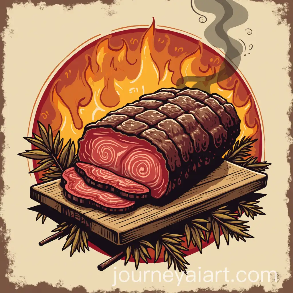 Smoked-Meat-Flyer-Design-Featuring-Bold-Rustic-Elements