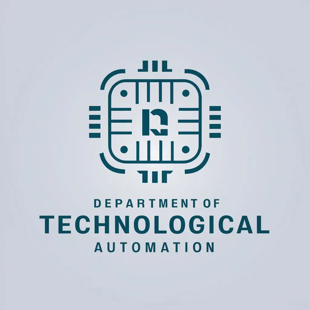 a vector logo design,with the text "department of technological automation", main symbol:electronic board,Moderate,be used in Technology industry,clear background
